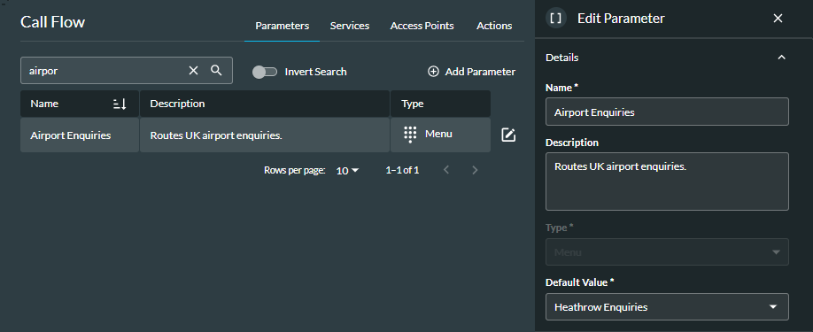 Example of Configuring a Parameter