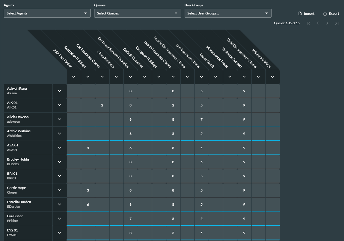 Skills Matrix