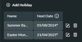 Observed date