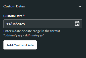 Add a custom date