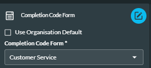 Completion Code Form