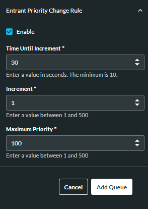 Entrant Priority Change Rule