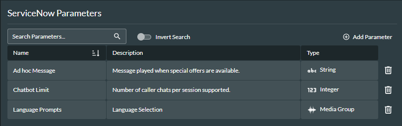 Service Now main page