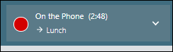 Example display showing the Next selected status
