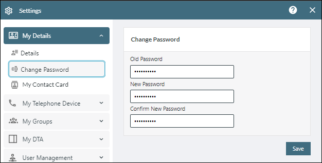 Change Password