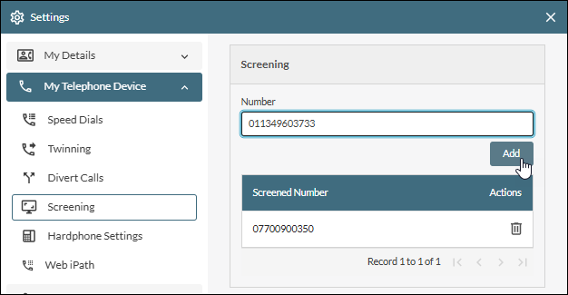 Screening options
